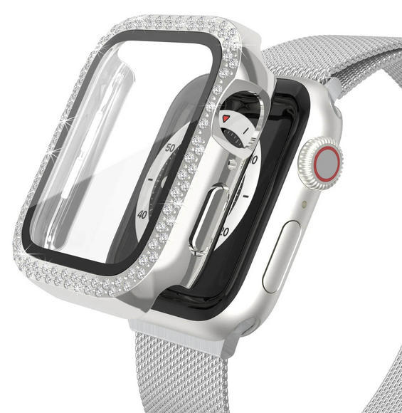 Worryfree Bling Bumper Case Apple Watch 41mm,Silve2