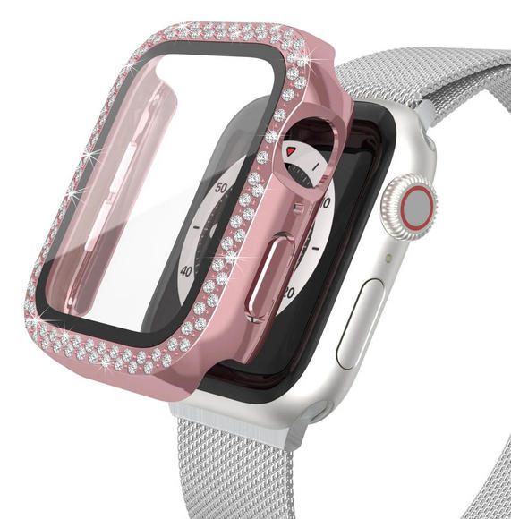 Worryfree Bling Bumper Case Apple Watch 45mm, Pink2