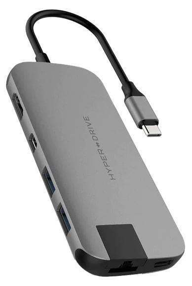 HyperDrive 8-in-1 SLIM USB-C Hub, Space Gray2