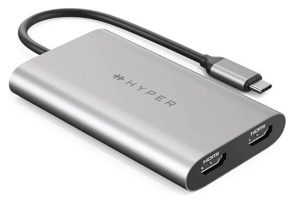 HyperDrive USB-C To Dual HDMI Adapter+PD over USB 2