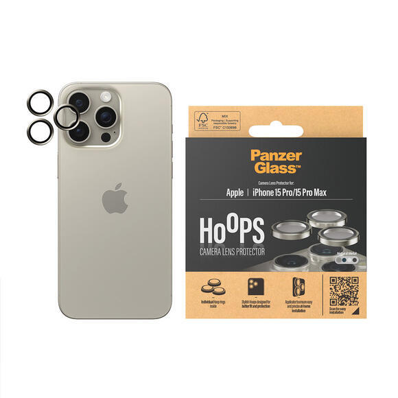 PanzerGlass HoOps iPhone 15 Pro/15 Pro Max Alu Natural3