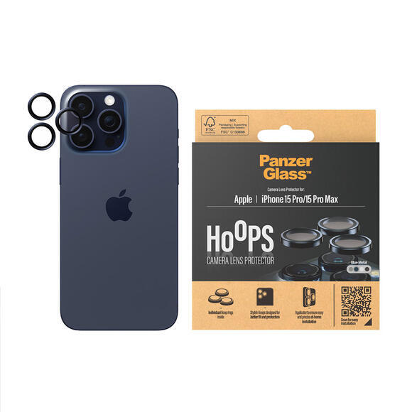 PanzerGlass HoOps iPhone 15 Pro/15 Pro Max Alu Blue3