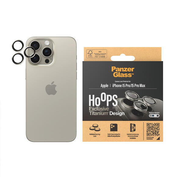 PanzerGlass HoOps iPhone 15 Pro/15 Pro Max Natural Titanium3