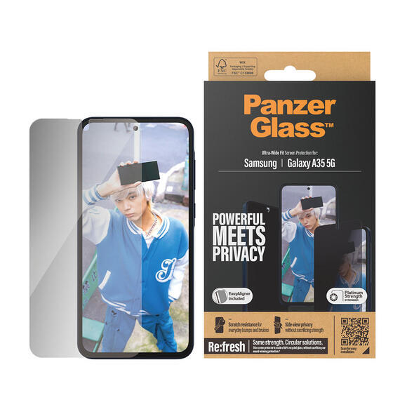 PanzerGlass Privacy Samsung Galaxy A35 5G + apliká3