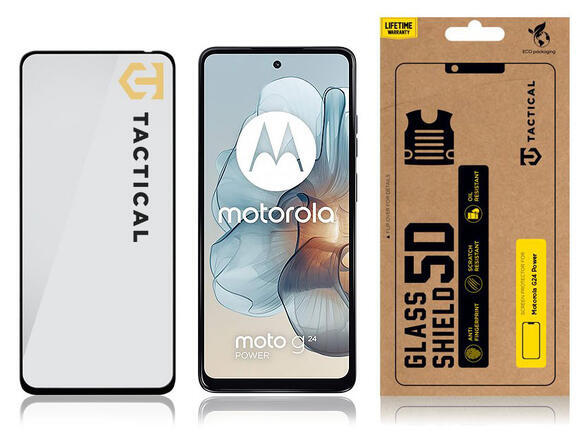 Tactical Glass 5D Motorola G24, Black3