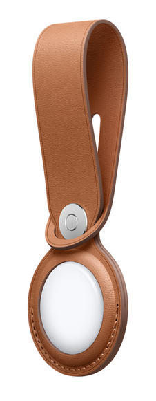 Apple AirTag Leather Loop - Saddle Brown3