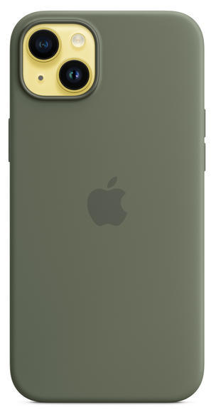 iPhone 14 Plus Silicone Case MagSafe - Olive3