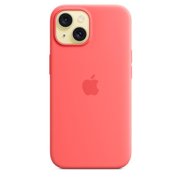 iPhone 15 Silicone Case MagSafe Guava3