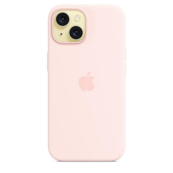 iPhone 15 Silicone Case MagSafe Light Pink3