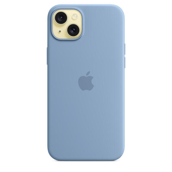 iPhone 15 Plus Silicone Case MagSafe Winter Blue3