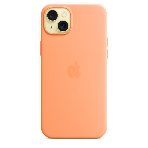 iPhone 15 Plus Silicone Case MagSafe Orange Sorbet3