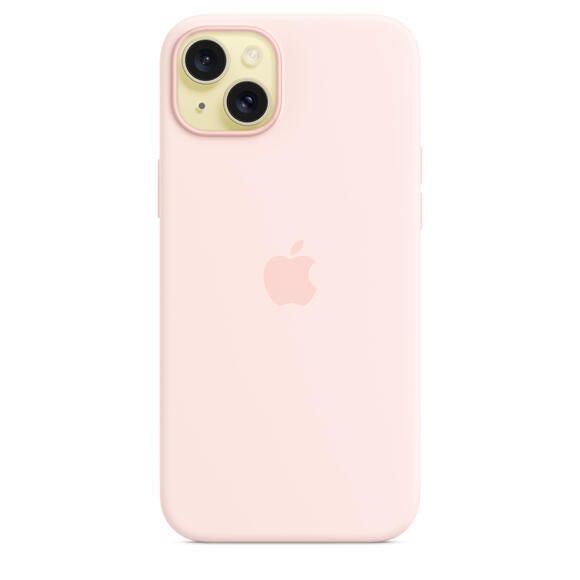 iPhone 15 Plus Silicone Case MagSafe Light Pink3