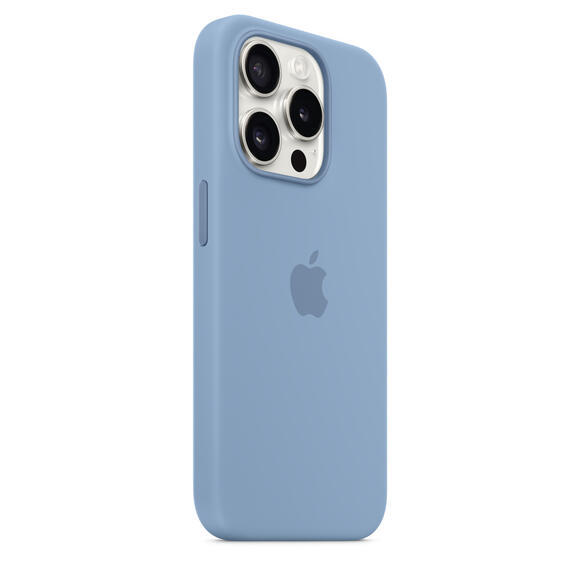 iPhone 15 Pro Silicone Case MagSafe Winter Blue3