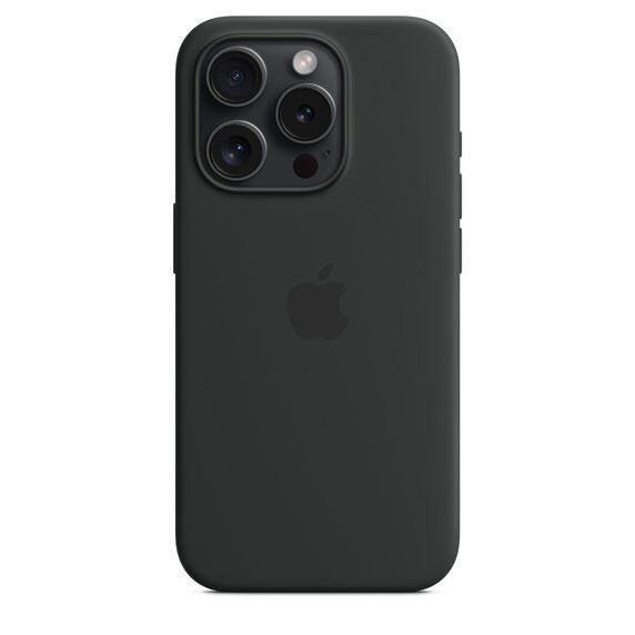 iPhone 15 Pro Silicone Case MagSafe Black3