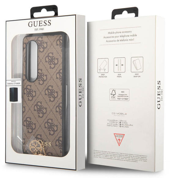 Guess Charms Hard Case 4G Galaxy Z Fold 4, Brown3
