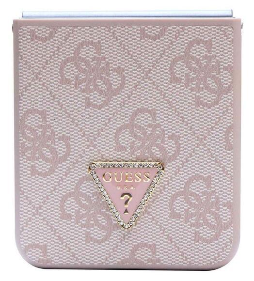 Guess Leather Triangle Case Galaxy Z Flip 5, Pink3