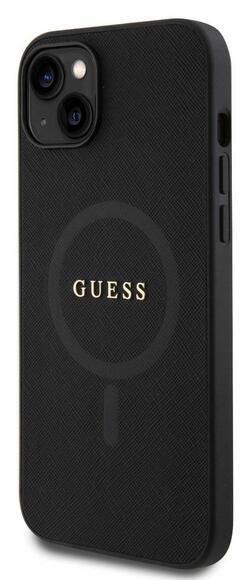 Guess Saffiano MagSafe kryt iPhone 15, Black3