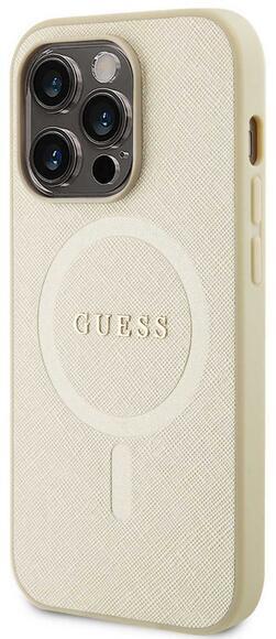 Guess Saffiano MagSafe kryt iPhone 15 Pro Max,Beig3