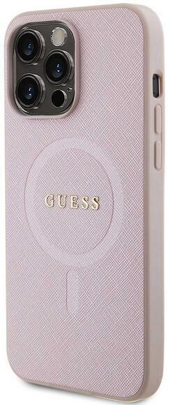 Guess Saffiano MagSafe kryt iPhone 15 Pro Max,Pink3