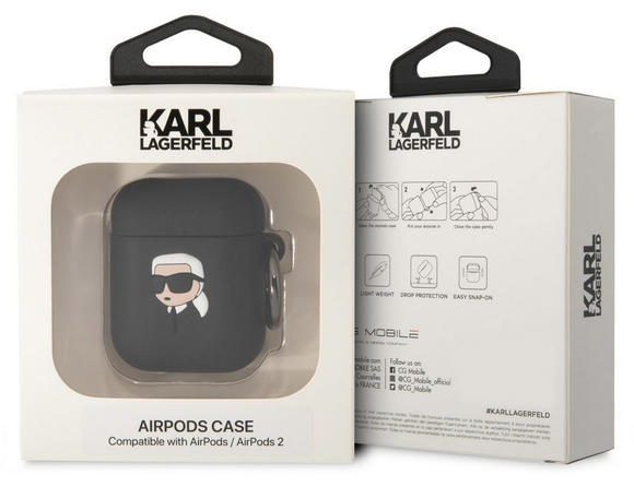 Karl Lagerfeld 3D Logo NFT Karl Airpods 1/2, Black3