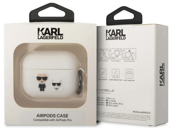 Karl Lagerfeld and Choupette Apple Airpods Pro, White3