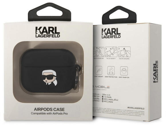 Karl Lagerfeld 3D Logo NFT Karl Airpods Pro, Black3