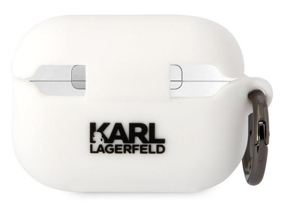 Karl Lagerfeld 3D Logo Choupette Airpods Pro2, White3