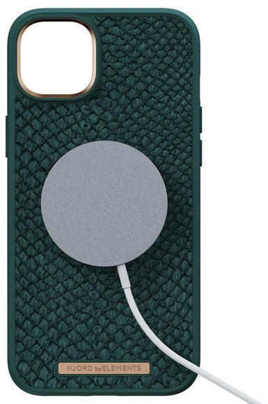 Njord Salmon Leather Case iPhone 14 Plus, Green3