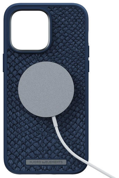 Njord Salmon Leath.Case iPhone 13/14 Pro Max, Blue3