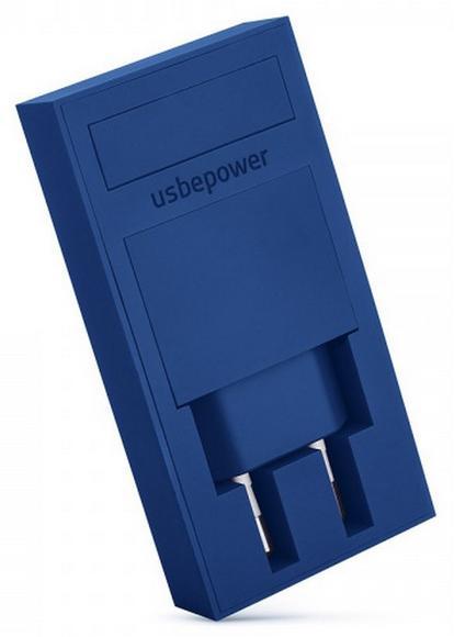 USBEPOWER ROCK Pocket charger 2Ports stand Blue3