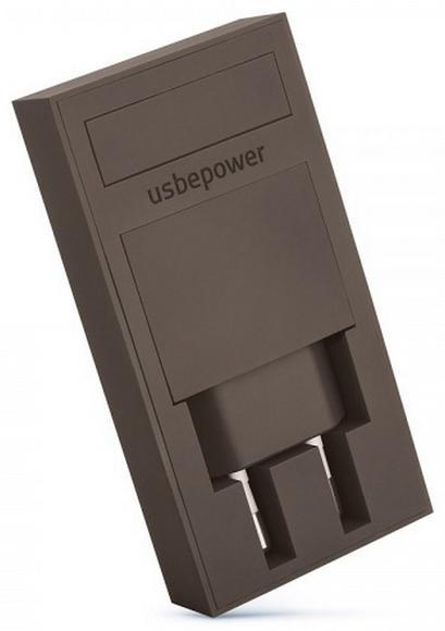 USBEPOWER ROCK Pocket charger 2Ports stand Taupe3