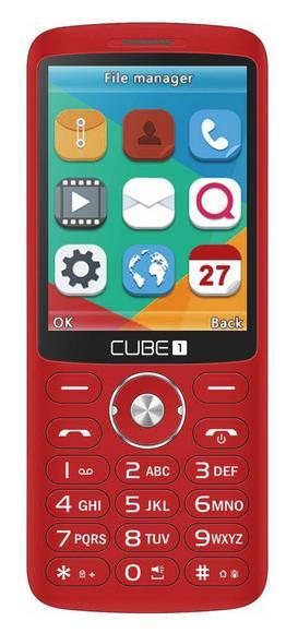 CUBE1 F700 elegantní tlačítkový telefon - Red3