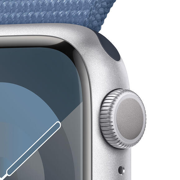 Apple Watch Series 9 41mm Silver, Blue Sport Loop3