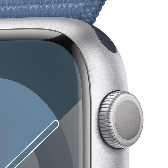 Apple Watch Series 9 45mm Silver, Blue Sport Loop3