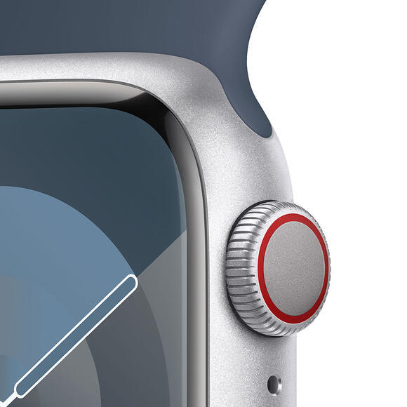 Apple Watch S9 Cell 41mm Silver Alu, Blue SB, S/M3
