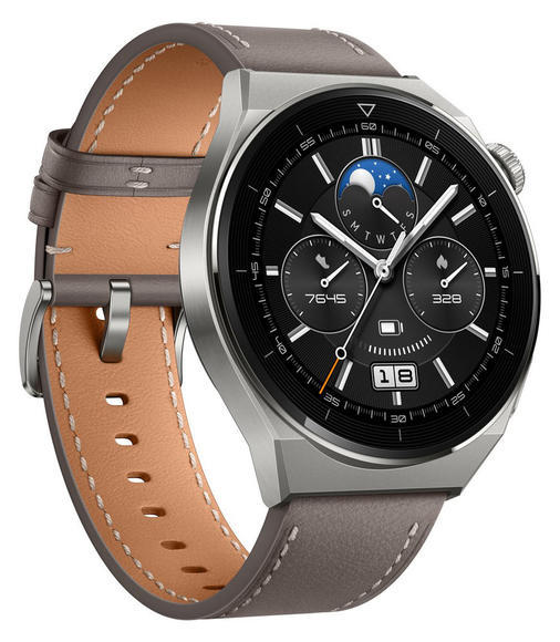 Huawei Watch GT 3 Pro 46 mm Titan + gray leather3