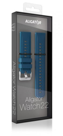 Aligator Watch Straps 22 silikonový řemínek, Blue3