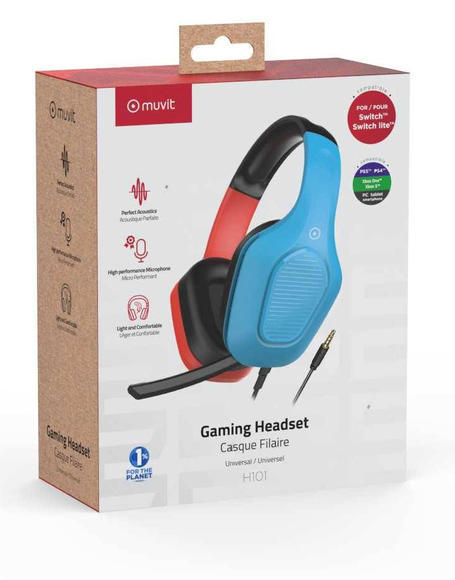 MUVIT Headphones, Wired, 3.5mm, PC/Tablet, Blue3