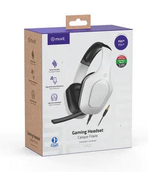 MUVIT Headphones, Wired, 3.5mm, PC/Tablet, White3