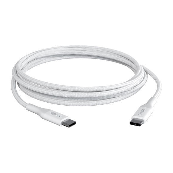 Epico GaN 100W Nabíječka 2xUSB-C+USB-C kabel Bílá4
