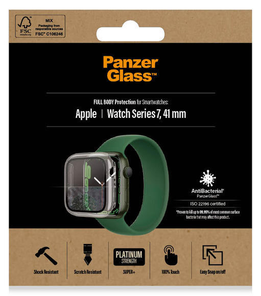 PanzerGlass™ ochr. rámeček Apple Watch 41mm, černý4