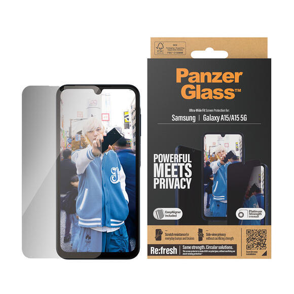 PanzerGlass Samsung Galaxy A15/A15 5G Privacy+apli4