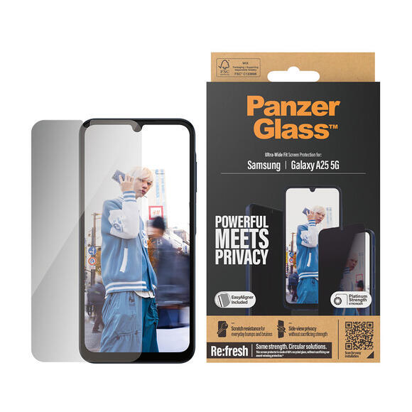 PanzerGlass Privacy Samsung Galaxy A25 5G + apliká4
