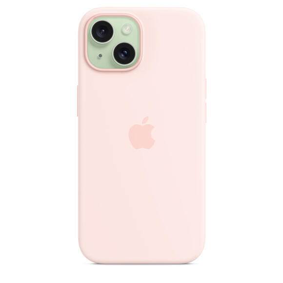 iPhone 15 Silicone Case MagSafe Light Pink4