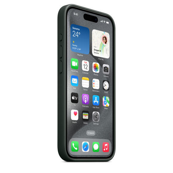 iPhone 15 Pro FineWoven Case MagSafe Evergreen4