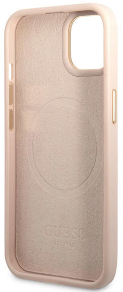 Guess PU 4G MagSafe Case iPhone 14, Pink4