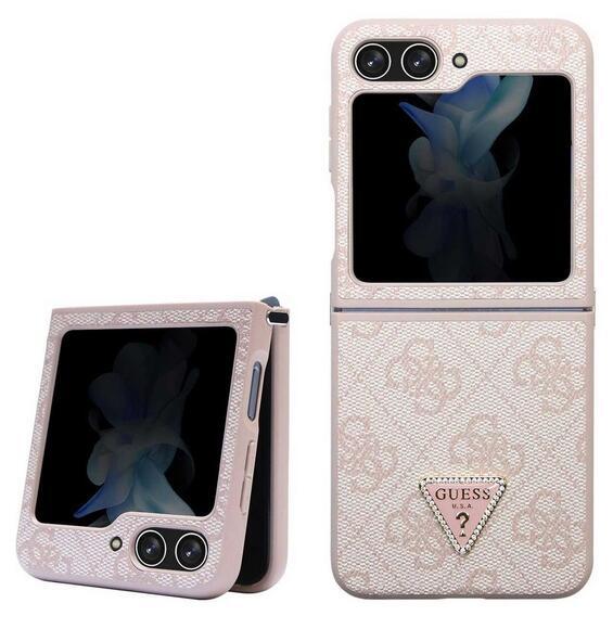 Guess Leather Triangle Case Galaxy Z Flip 5, Pink4
