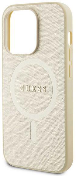 Guess Saffiano MagSafe kryt iPhone 15 Pro Max,Beig4