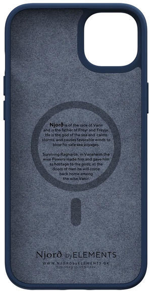 Njord Salmon Leather Case iPhone 14 Plus, Blue4