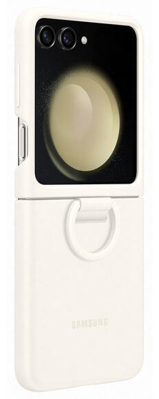 Samsung Silicone Case with Ring Z Flip 5, Cream4